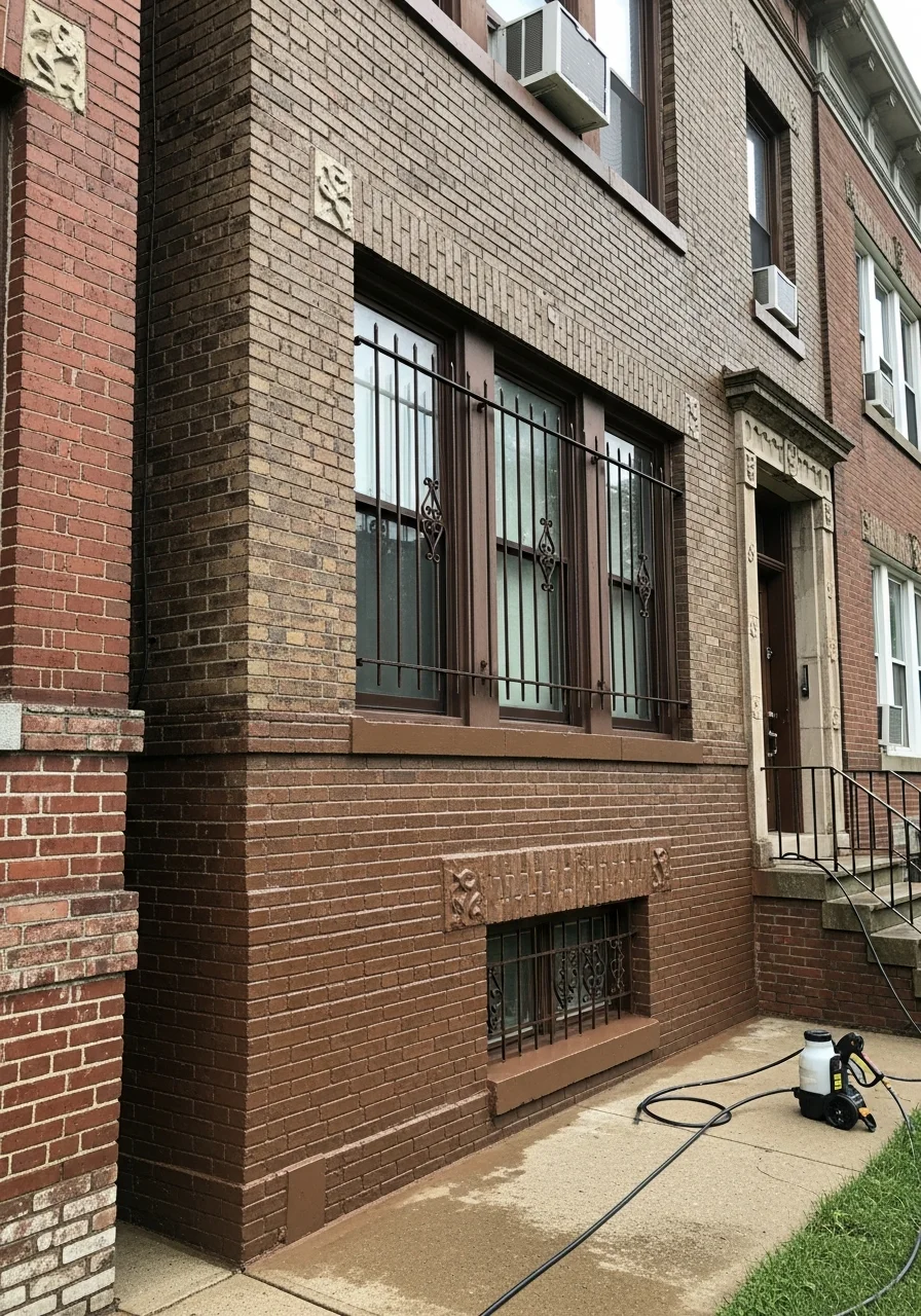 Craftsperson working on restoration detail inside a classic Wayne County residence.